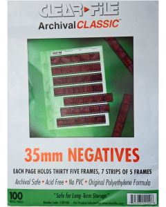 ClearFile Archival Classic ~ 35mm Negative Pages, 100 Pack